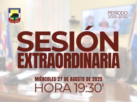 Sesión Extraordinaria del día miércoles 27 de agosto de 2025.