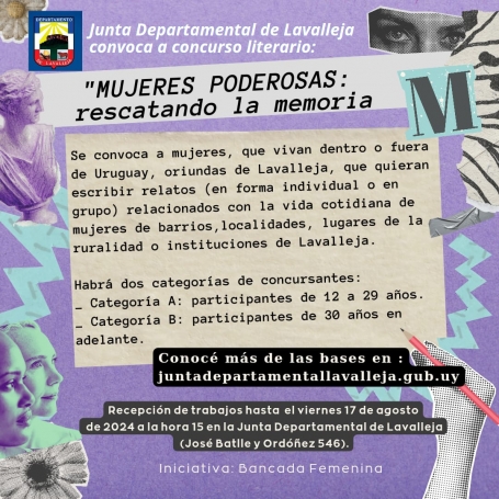 Modificación bases Concurso Literario &quot;MUJERES PODEROSAS: rescatando la memoria&quot;.